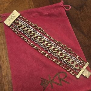 Women's Gold and Silver Chain Belt